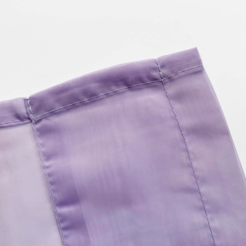 Set of 2 Luxton Lilac Voile Sheer Curtains Rod Pocket