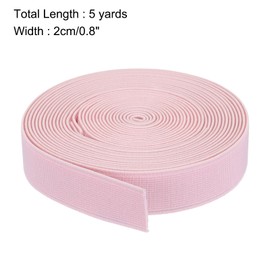 MECCANIXITY Elastic Bands for Sewing 0.8"(2cm) 5 Yard Pink Knit Elastic Spool High Elasticity for Wigs, Waistband, Pants