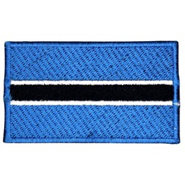 Bebuz Botswana Flag Patch Embroidered Iron On Sew On Patch Applique Fabric Repair Patches Tactical Military Patches - Emblem