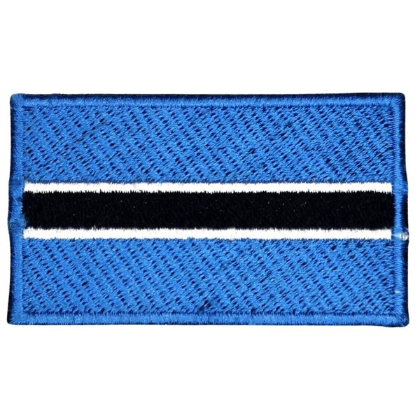 Bebuz Botswana Flag Patch Embroidered Iron On Sew On Patch