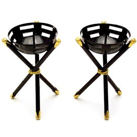 Altaraya Takita Shoten Kagari Fire (Pair) Size 4 (Height 12 cm x Diameter 5 cm)), Iron Campfire, Kagari Fire, Temple Temple Temple Temple Temple Temple Temple Tools, Includes Certificate of Authenticity issued by Takita Shoten