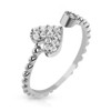 Bungsa Middle Ring Heart with Zirconia Gold Silver Crystal Toe