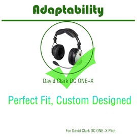 Gobelieve Cooling-Gel Earpads Replacement Ear Cushions Compatible with David Clark DC ONE-X Pilot Headphone Earcups Parts