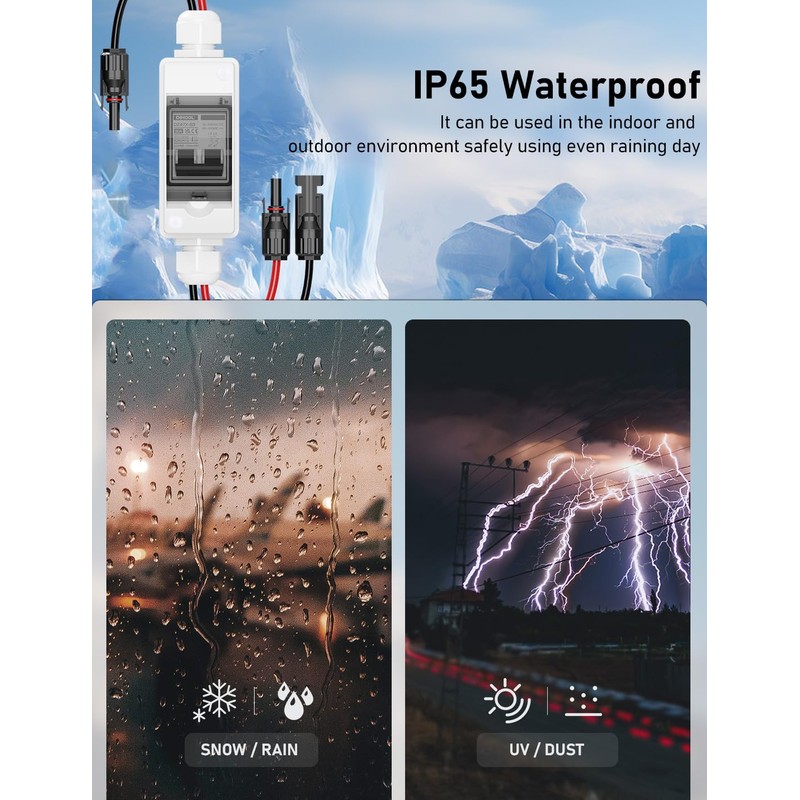 DIHOOL 30 A DC Isolator Switch PV System Complete Set