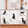 Fujitoya Wall Sticker Cat Black Cat Paw Print Living Room