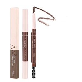 MAEPEOR Eyebrow Pencil 5 Colors Define Shape and Fill Brows with Brush, Longwearing Eye Brow Pencil for Soft Textured Natural Daily Look (04 Medium Brown)