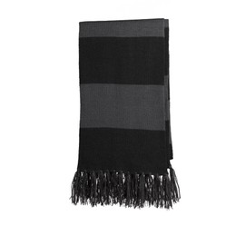 Sport-Tek Spectator Scarf OSFA Black/ Iron Grey