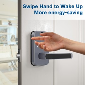 Keyless Entry Door Lock with Gateway and Door Sensor: Smart Lock with Fingerprint - Keypad Lock with App Control - Digital Lock for Front Door - Smart Lock for Garage, Home, Office, Rental