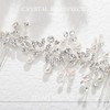 Foyte Crystal Bride Wedding Hair Comb Leaf Bridal Headpieces Rhinestone