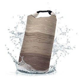 Cliduli Waterproof Dry Bag,Roll Top Brown Ombre Rustic Barn Wood Small Waterproof Backpack 5L/10L/20L Floating and Lightweight Bags for Kayaking, Boating, Fishing, Swimming and Camping