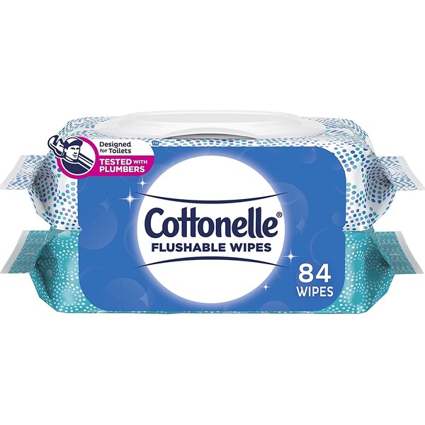 Cottonelle Fresh Care Flushable Cleansing Cloths Refills 2-42 Count Packages - Packaging May Vary