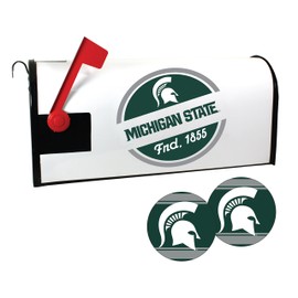 Michigan State Spartans Magnetic Mailbox Cover and Sticker Set Officially Licensed Collegiate Product