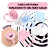 Anillo Para Pegamento Pestañas Soporte Ajustable Set F