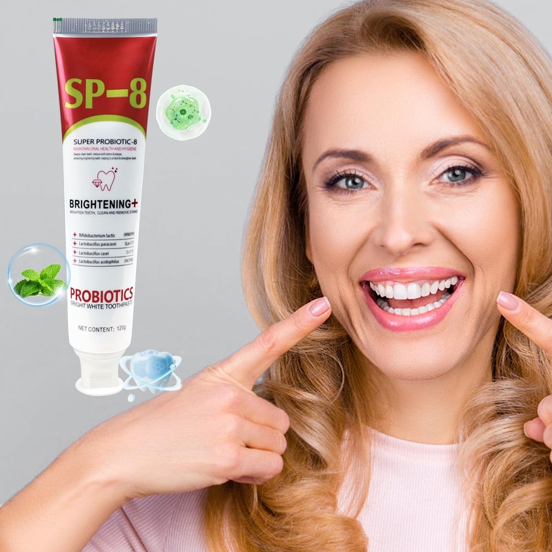 VLUVLA 3pcs SP-8 Probiotic Toothpaste 120g, Ultra Whitening & Deep