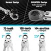 DURATECH Extra Long Flex Head Ratchet Wrench, 144-P, Double-Stacked Pawls,