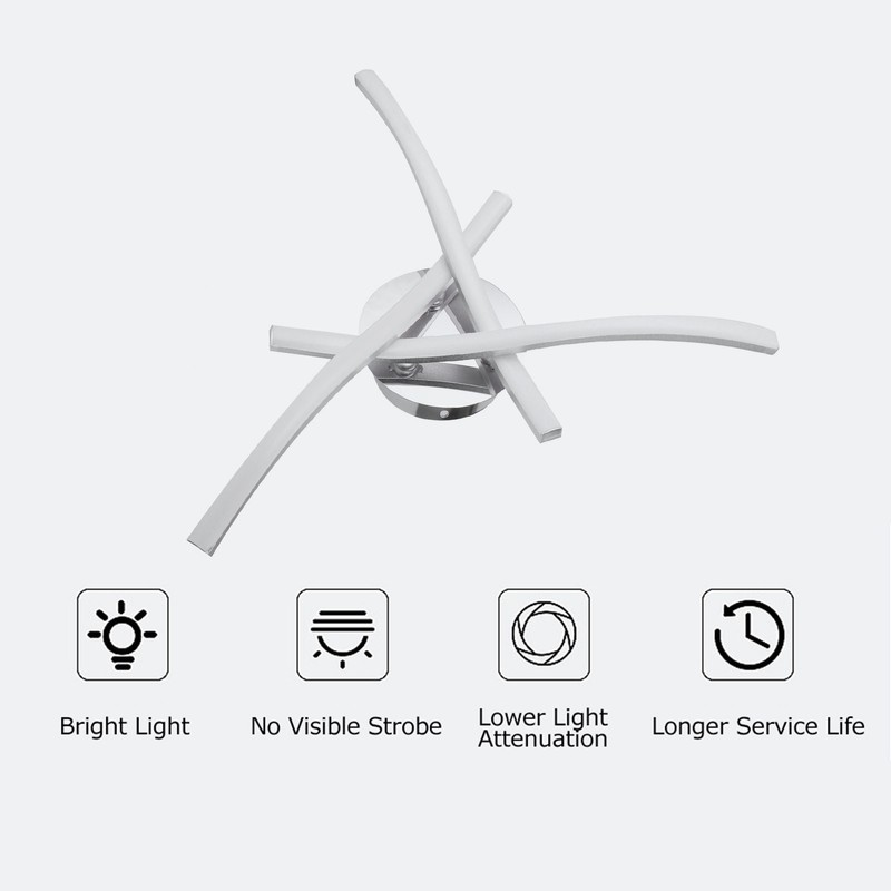 18W 105LED Ceiling Light Wavy Ceiling Lamp for Living Room