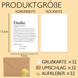Sugeru 32 Pieces Thank You Cards in a Set - Includes Envelopes and Stickers - Thank You Card for Expressing Gratitude - A Thank You Card for Colleagues, Family, Friends and Teachers (Ⅱ)