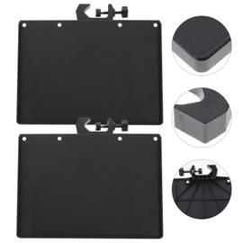 HEALLILY 2pcs Adjustable Clamp-On Rack Tray Holder Mic Rack Stand Tray Universal Mic Microphone Stand Tray for Live Streaming Karaoke 1