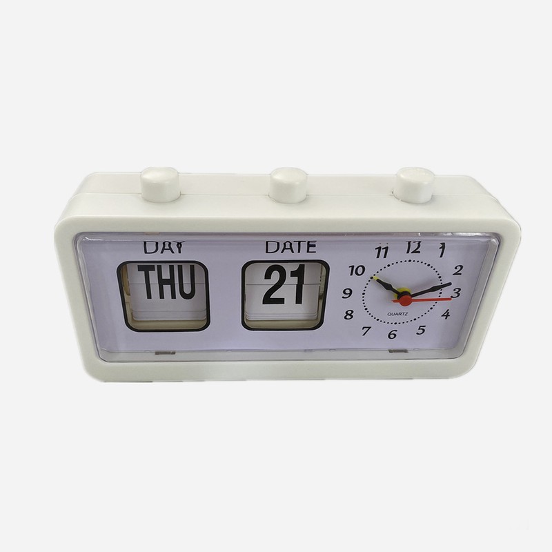 Desk Table Alarm Clock Manual Jump Calendar Desktop Alarm Clock