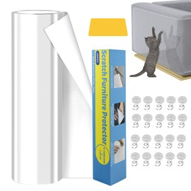 ETENTOUS Scratch Protection Cat Tape, 30 cm x 3 m Anti Scratch Film for Cats, Scratch Protection Sofa Cat Pad, Scratch Protection Film Scratch-Resistant Protective Film for Sofa, Wall, Door and