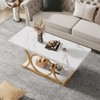 Tribesigns 47.24" Modern Coffee Table with Geometric Metal Legs and