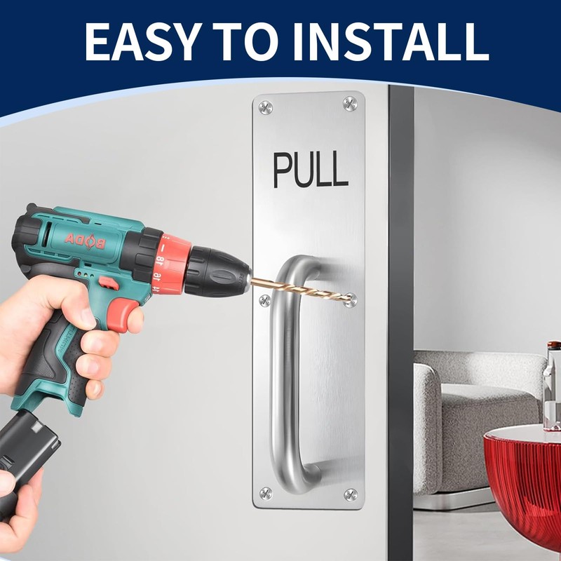 TFLPUO 2 PCS Door Pull Handle, Pull and Push Plate