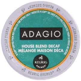 Adagio Decaf House Blend - Medium Roast Coffee K-Cup Portion for Keurig Brewers, 24 Count