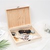 VIKOS Products VIKOS Products Unfinished Wooden Box with Hinged Lid