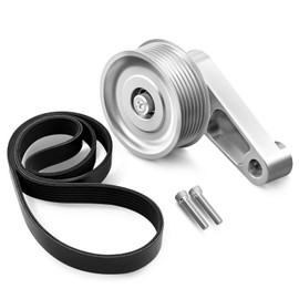 Bevinsee Adjustable EP3 Idler Pulley Kit Compatible with Honda Civic RSX K20 Engines K-Series Swap Silver
