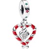 PHCLASY Heart Family Charm Pendant Christmas Bead Charms 925 Sterling