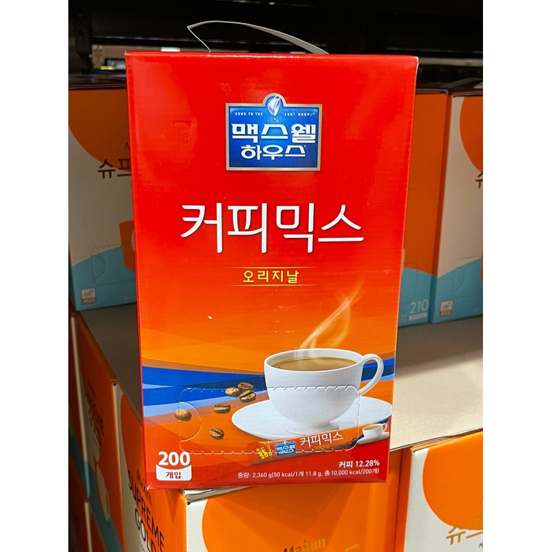 Dongseo Food Maxwell House Coffee Mix Original 200 Pieces /