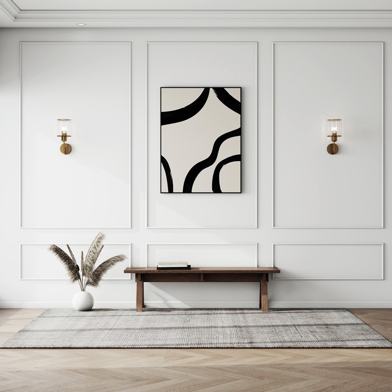 Pangda Peel and Stick Wall Molding Kit, 3D Premade Accent