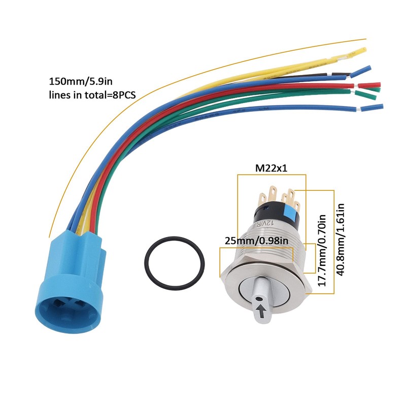 Be In Your Mind Set of 22mm (7/8") 3-Position Rotary