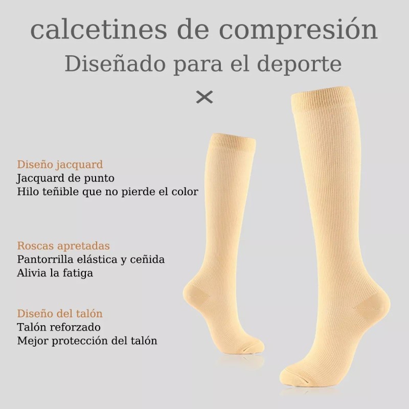 2 Pares Medias Calcetas De Compresión Circulation Venosa