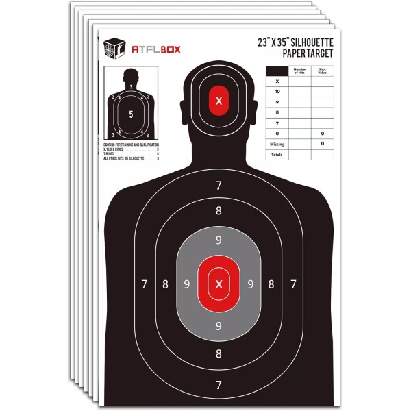 Unbranded Silhouette Paper Target for the Range, 23X35 Inch Target