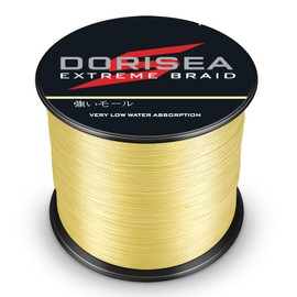DORISEA Extreme Braid 100% Pe Braided Fishing Line 6-300lb 100m Fishing Line Abrasion Resistant Incredible Superline Zero Stretch Small Diameter (Yellow, 30lb/0.26mm)
