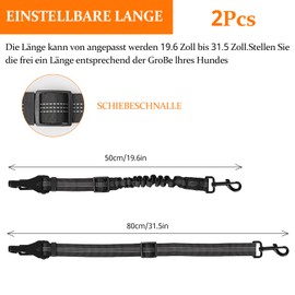 OWLMATE Pack of 2 Seat Belt Dog Car Dog Buckles for Car, Dog Buckles Car, Seat Belt Dog Car with Hook Seat Belt Dog Car for All Dog Breeds and Car Types (Black)