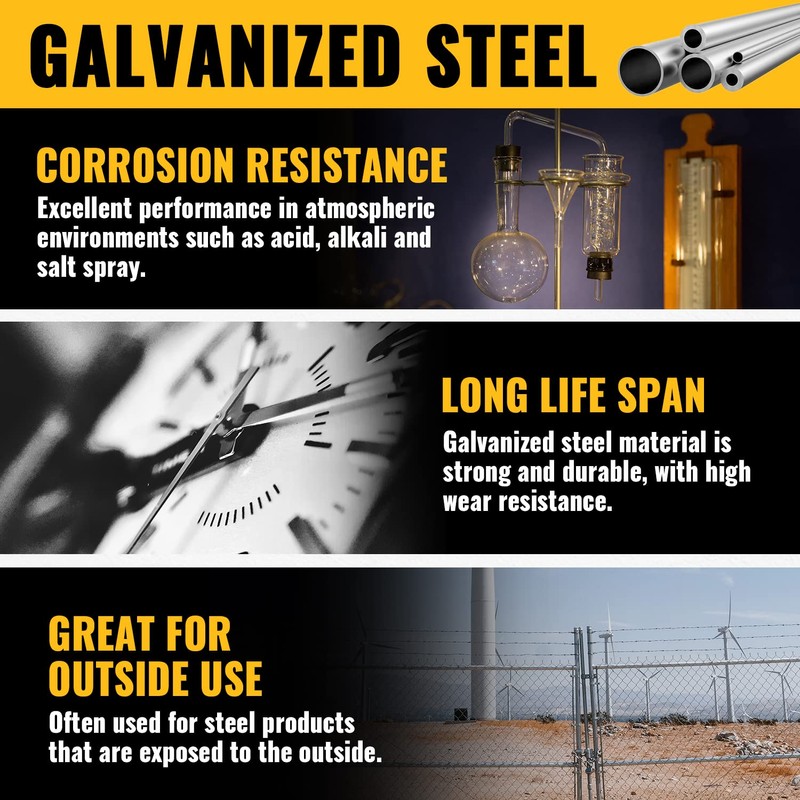 VIVIDA 10" J Bolt Gate Hinge 4 Pack, Chain Link