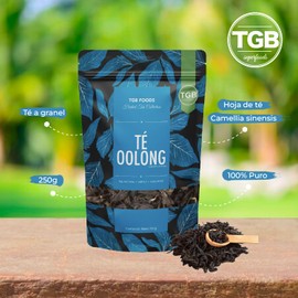 TGB SUPERFOODS | Té Oolong | 100% Puro | Té Azul Premium | Infusión Natural | Vegano, Gluten Free, Sin Azúcares | Vitamina C y Hierro | Regula la Digestión, Antiinflamatorio | Contenido 250g