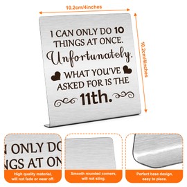 Funny Office Gifts for Women Men Humorous Desk Decor for Work Coworkers Gifts for Colleague Friendship Gifts for Besties Plaque Sign Desk Decor for Coworkers Christmas Birthday Gift