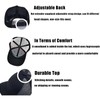 PACIOCEAN Mesh Trucker Hat, Black, Adjustable Snapback, UV Protection, Breathable
