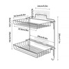 Stainless Steel Folding Storage Rack with Hook and Non Punching