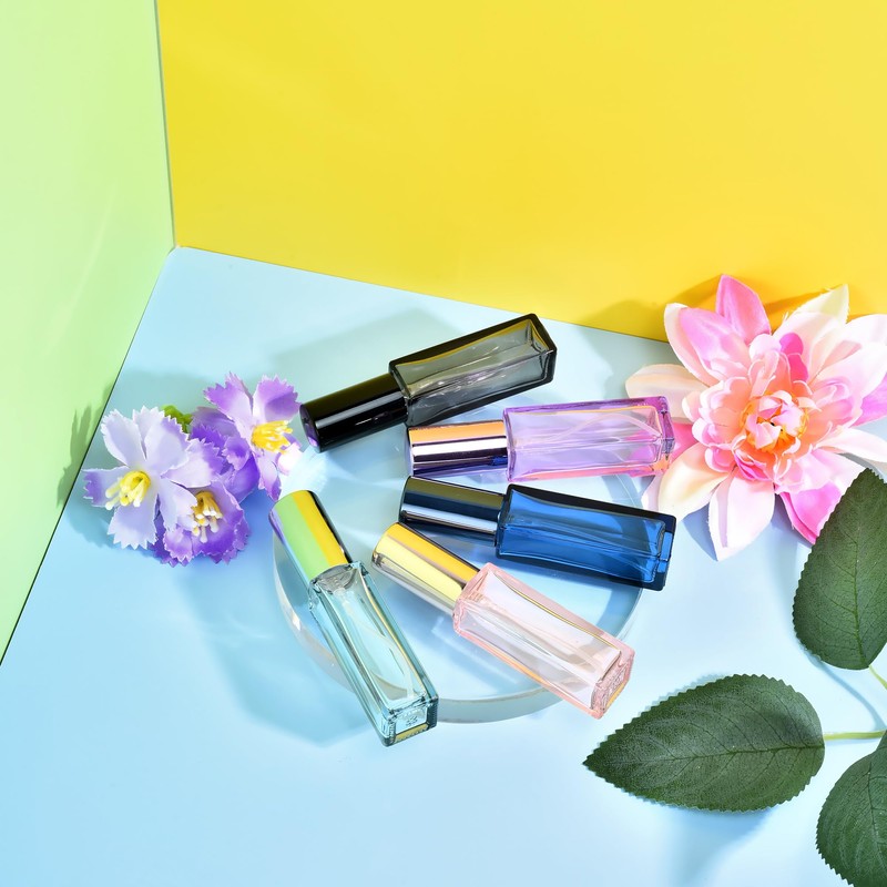 Yikimyfo Glass Refillable Perfume Bottle, 3 Pcs 9ML/0.3oz Travel Perfume