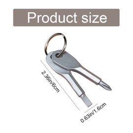 1 Set Pocket Screwdriver Flathead and Cross Pocket Screw Driver Key Portable Keyring Screw Driver for Outdoor Emergency Daily Maintenance