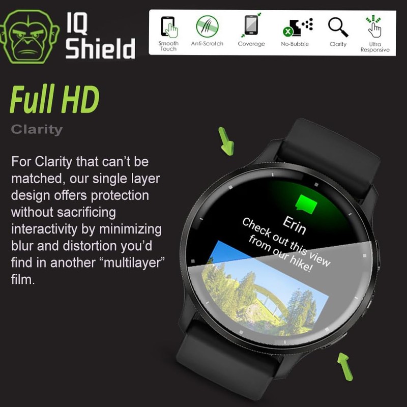 IQShield 6 Pack for Garmin Venu 3 Screen Protector: Clear