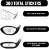 Veltec Premium Golf Impact Tape Labels, Self-Teaching Sweet Spot and