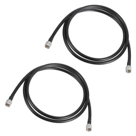 sourcing map 2Pcs 50 Ohm UHF Male to UHF Male Coaxial Cable RG8 1.8M/6ft 10mm Jumper CB Antenna Cable Low Loss for Radios, Antennas, SWR Meter, Analyzer