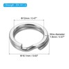 PATIKIL Fishing Split Rings 204LB, 100 Pack Stainless Steel Double