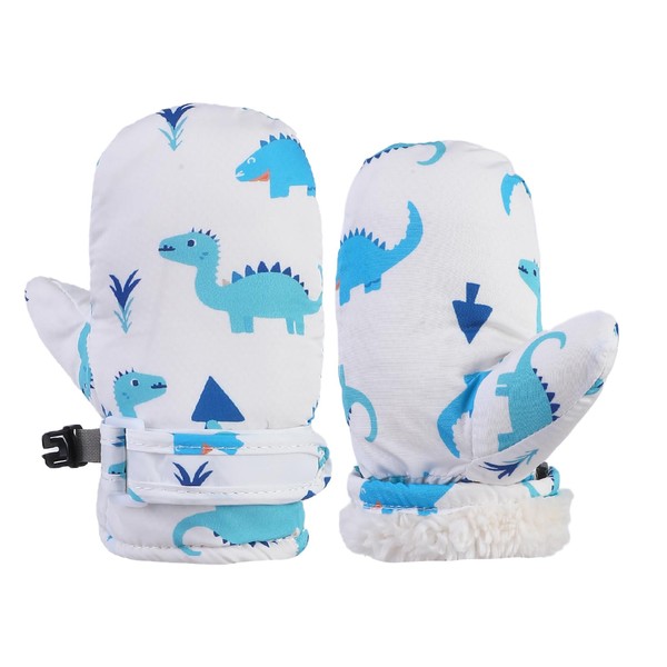 QKURT Kids Warm Gloves, Toddler Snow Mittens Fleece Lining Gloves