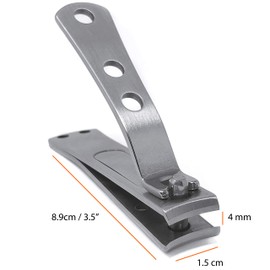 KOHM Curved Nail Clippers with Nail File (in Build) - Heavy Duty Stainless Steel Toe Nail Nippers Tool for Men, Women, Seniors & Adults